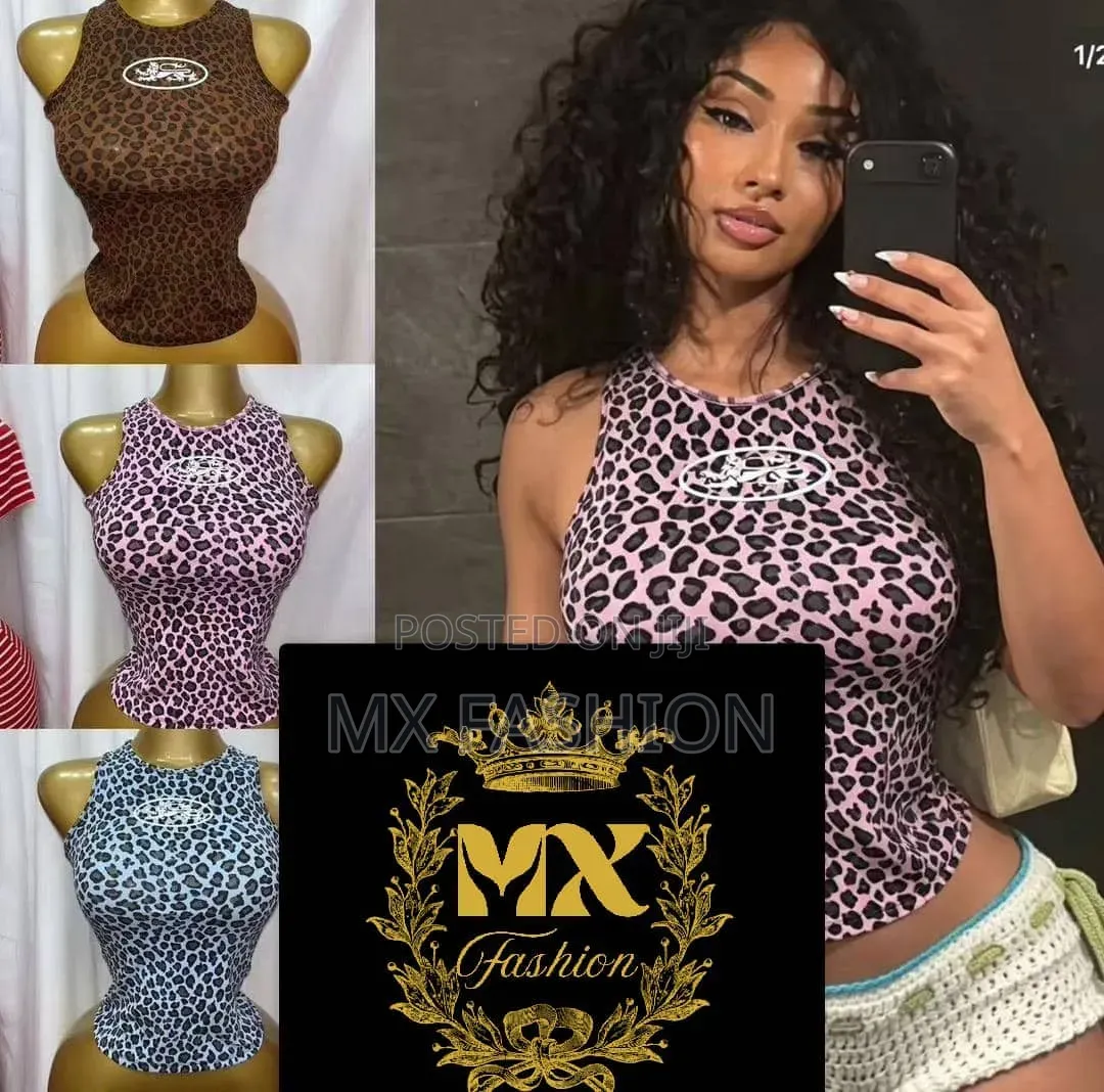 Women’s Leopard Print Fitted Top – Trendy Casual Wear