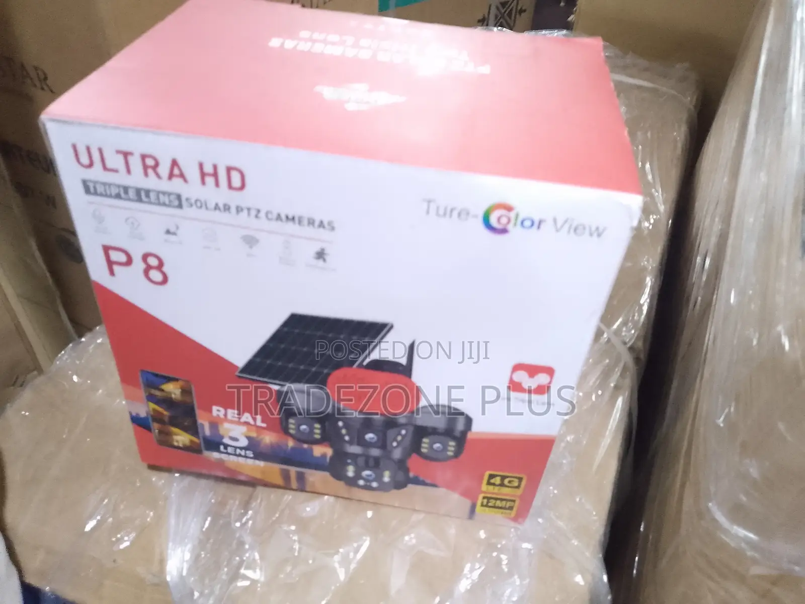 3-Lens PTZ Solar Surveillance Camera
