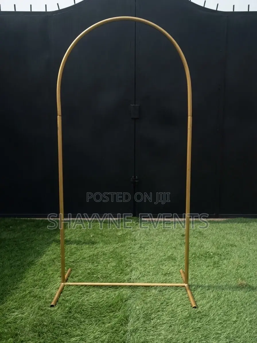 Gold Event Arch Backdrop Stand – 6ft × 4ft | for Sale / Rental