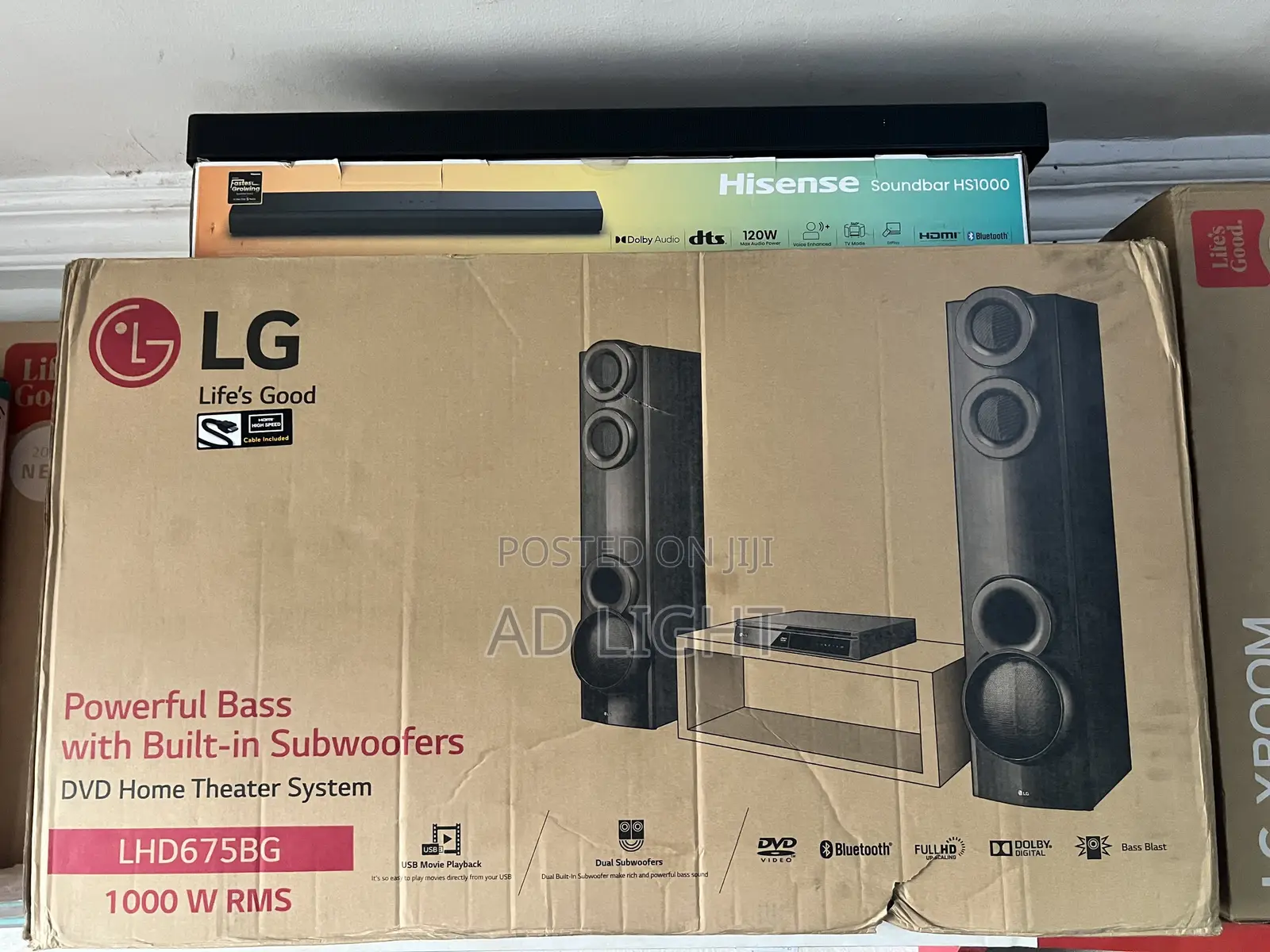 LG 1000w DVD Home Theater - Powerful Bass With Built-in Subwoofer
