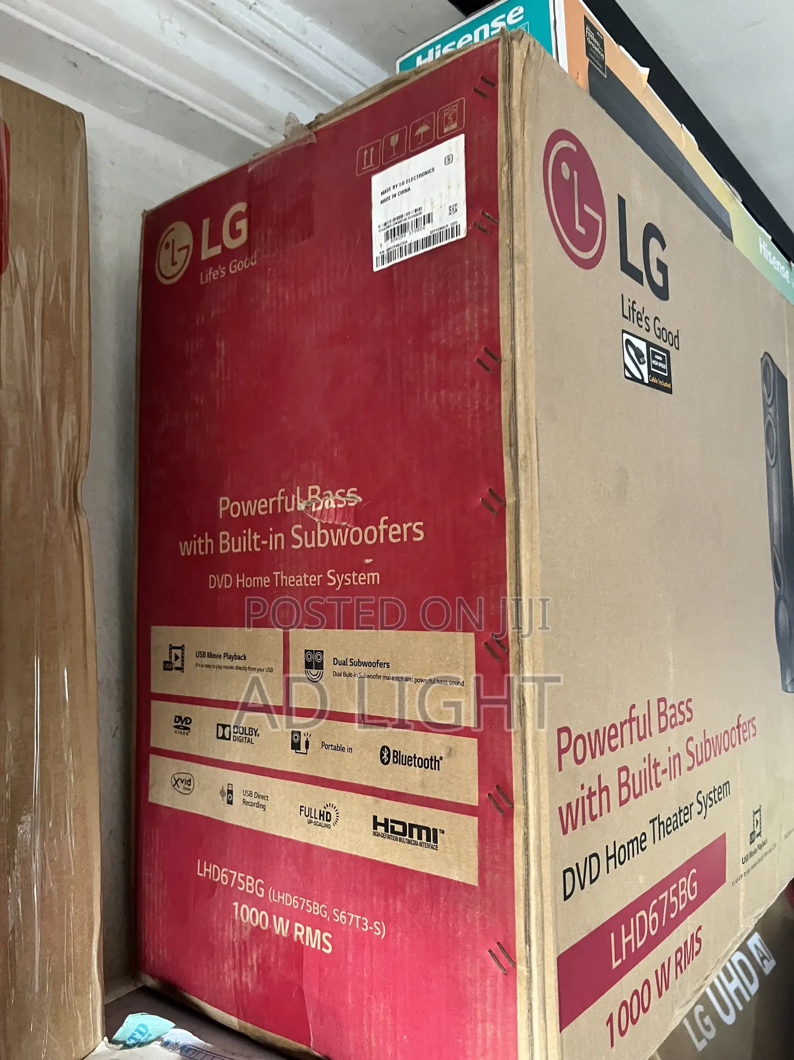 LG 1000w DVD Home Theater - Powerful Bass With Built-in Subwoofer