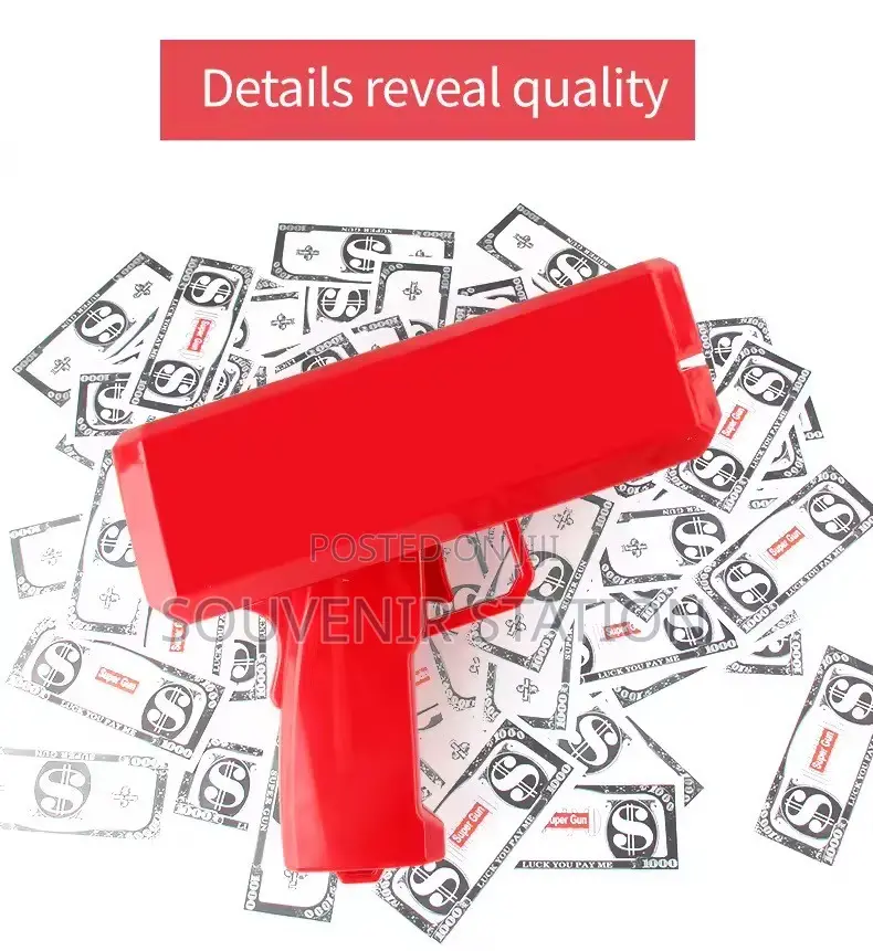 Money Gun Sprayer With Dummy Currency Notes