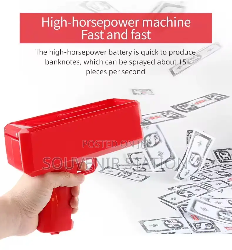 Money Gun Sprayer With Dummy Currency Notes