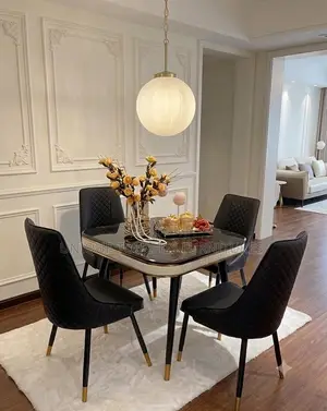 Black 4 Seater Dinning Table Set