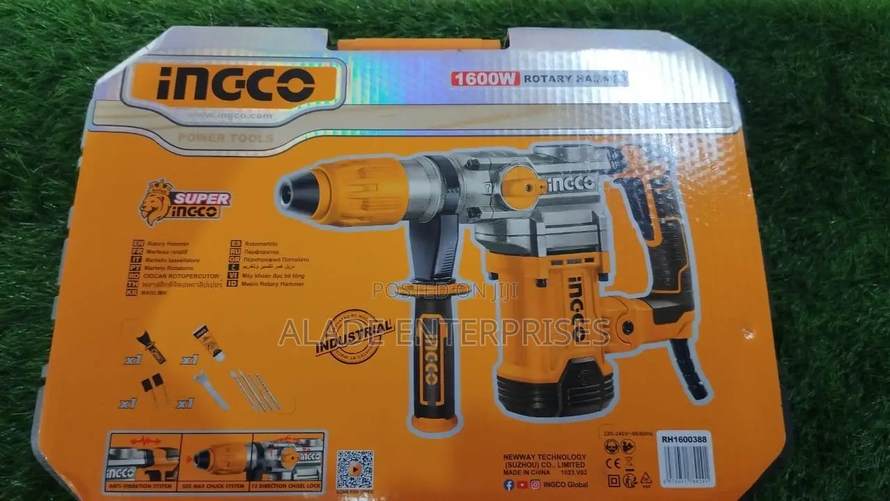 Ingco SDS Max Rotary Hammer Drill 1600W 40mm