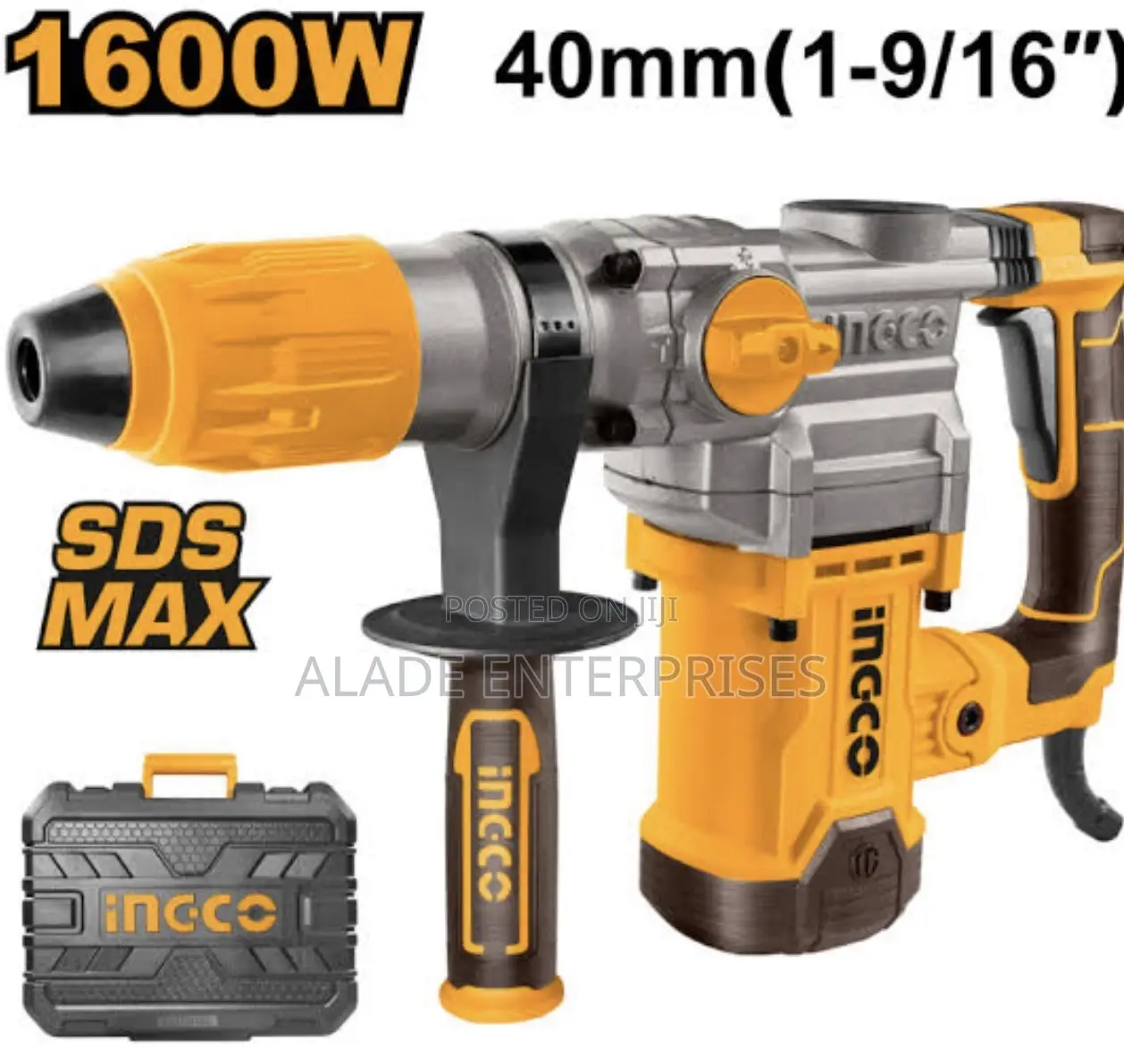 Ingco SDS Max Rotary Hammer Drill 1600W 40mm
