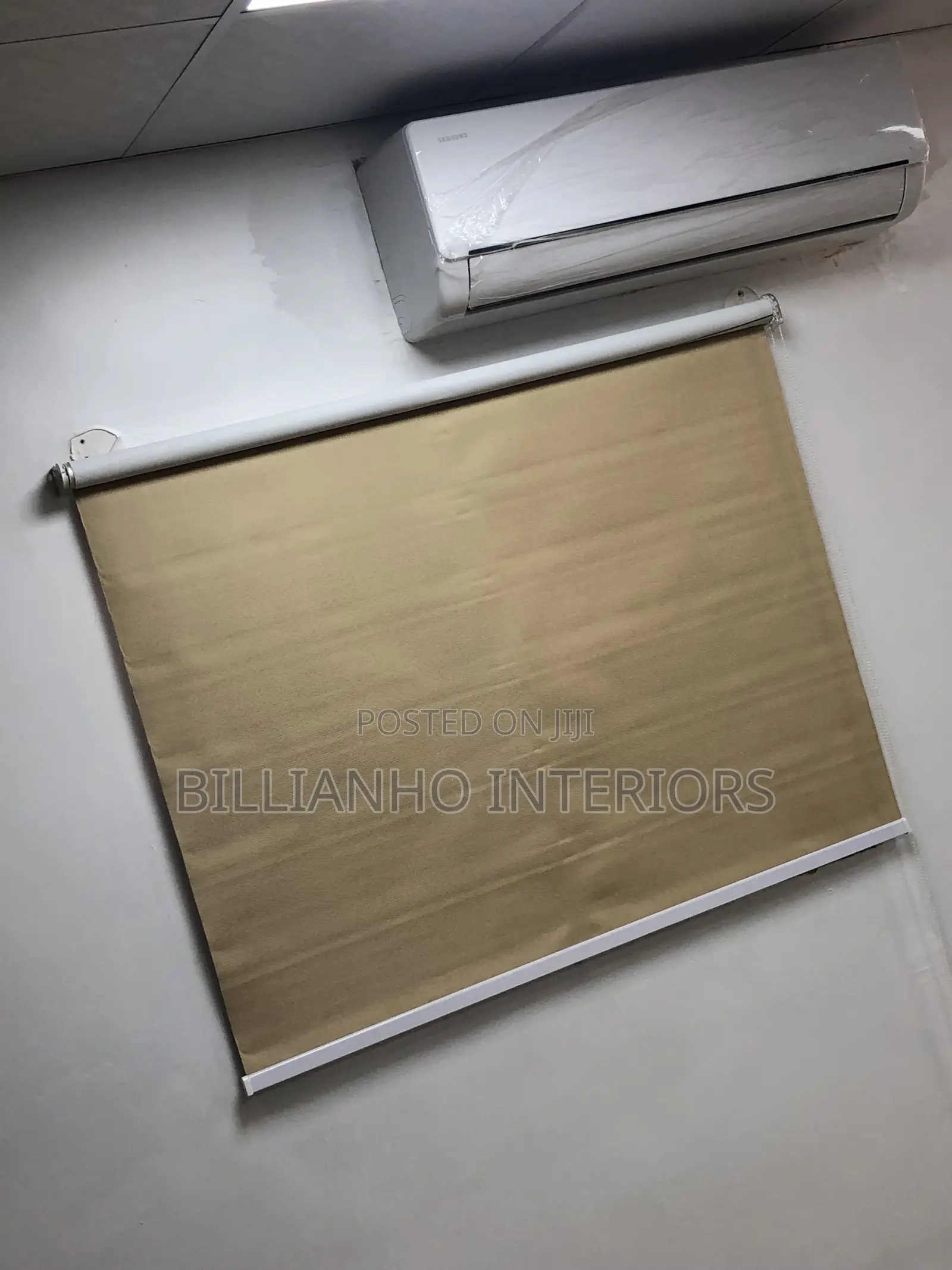Deep Cream Open Rail Roller Blinds