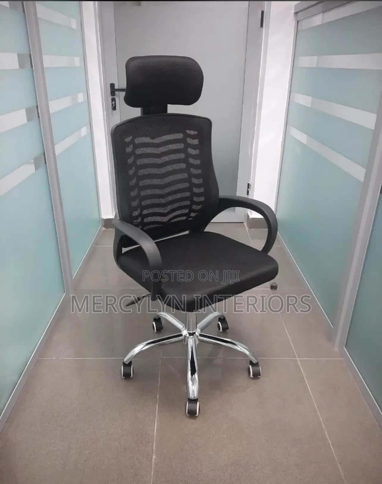 Mesh Chair With Headrest
