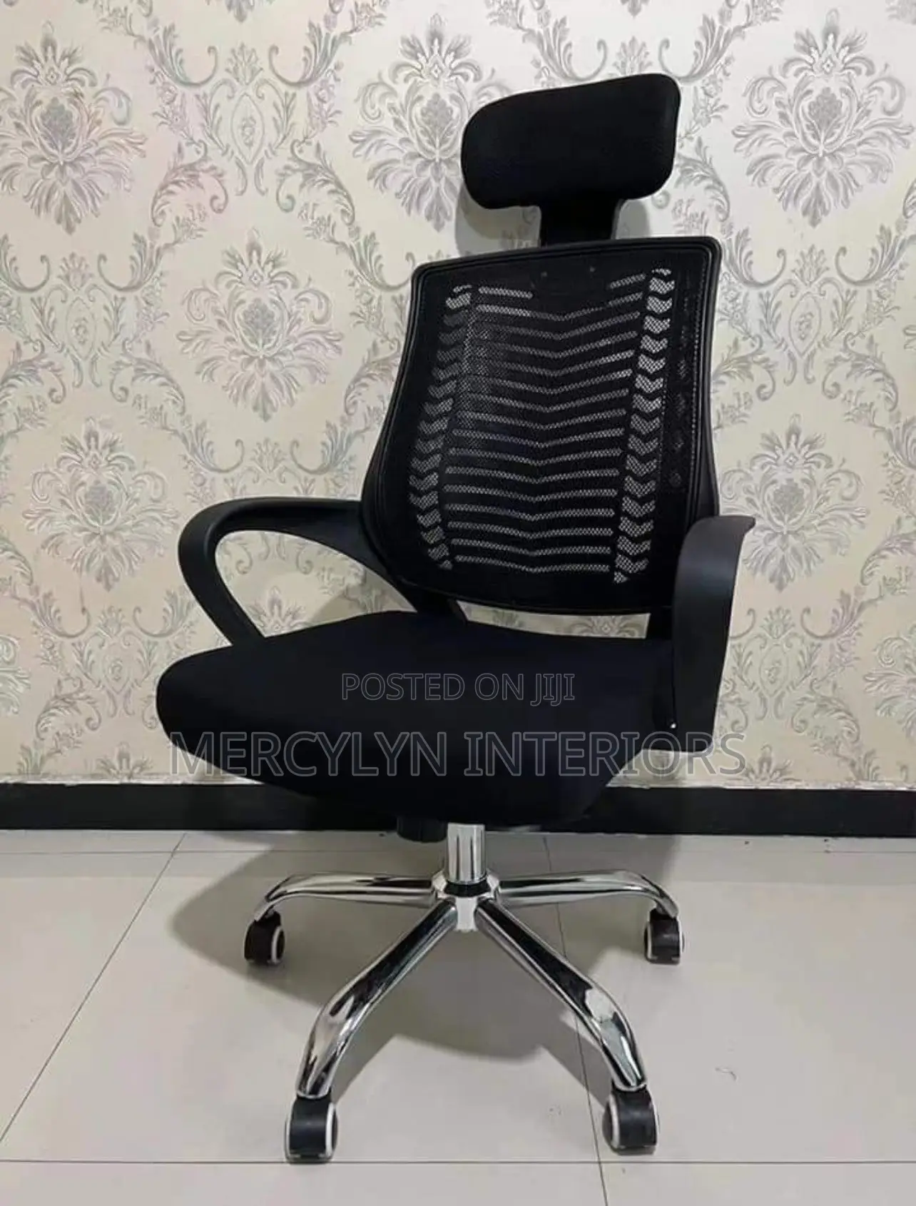 Mesh Chair With Headrest