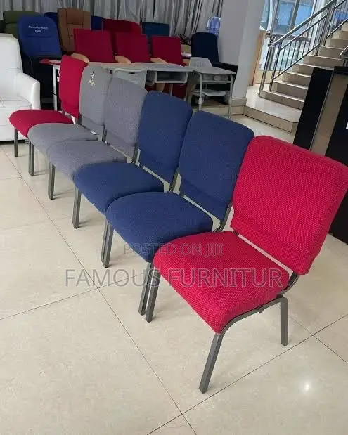 Stackable Banquet or Event Chairs With Gold Metal Frames