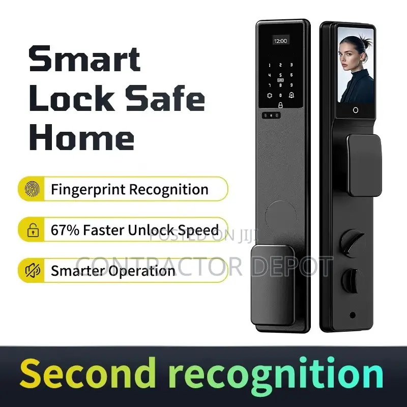 Fully Automatic Tuya Smart Lock Door Palm Face Recognition Waterproof