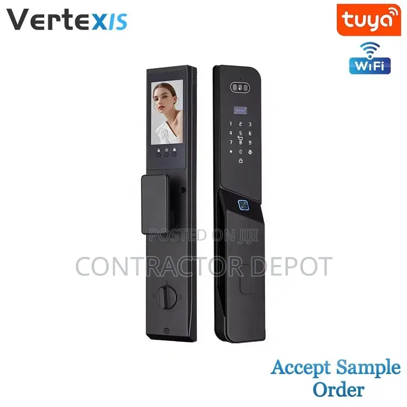Outdoor Waterproof Smart Fingerprint Lock 3D Face Recognition Video