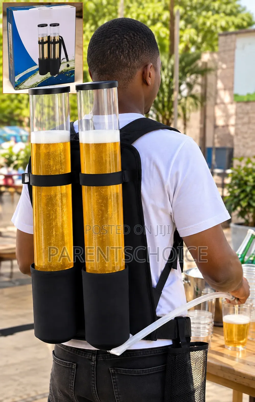 Dual Tank Backpack Drink Dispenser, Beer Liquor Dispenser 3L + 3L