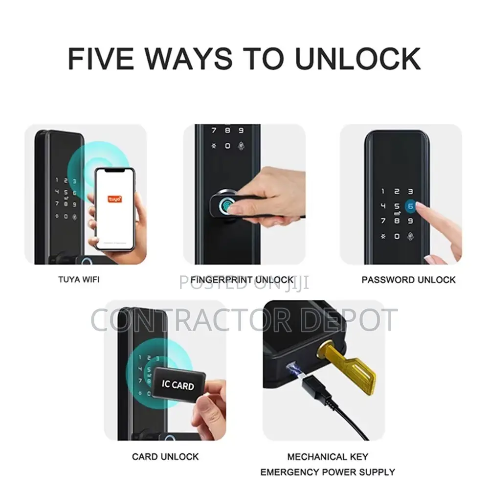 TTlock Smart Digital Door Lock With Fingerprint Password Card and Key