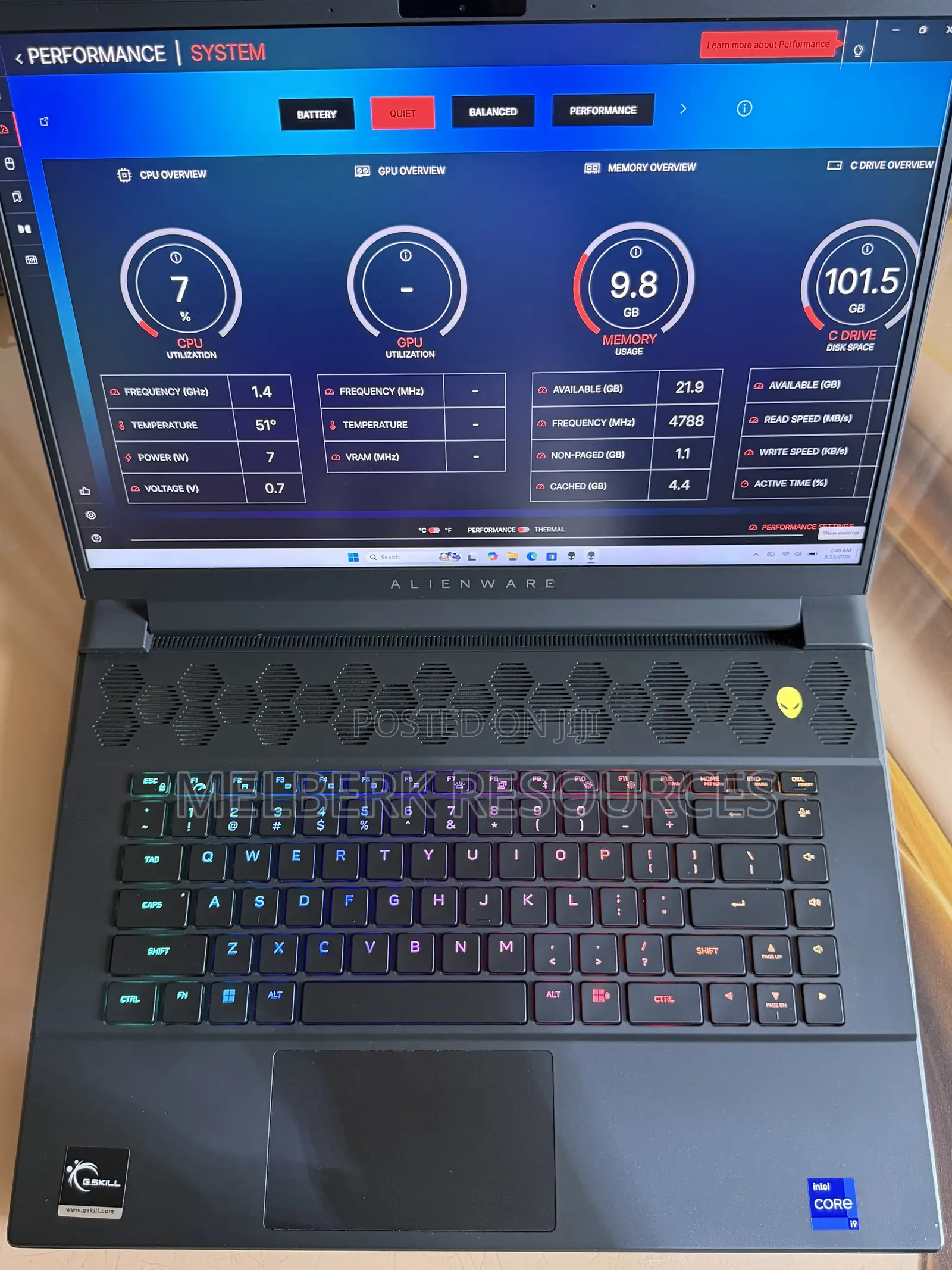 Laptop Alienware M16 R1 32GB Intel Core i9 SSD 1T