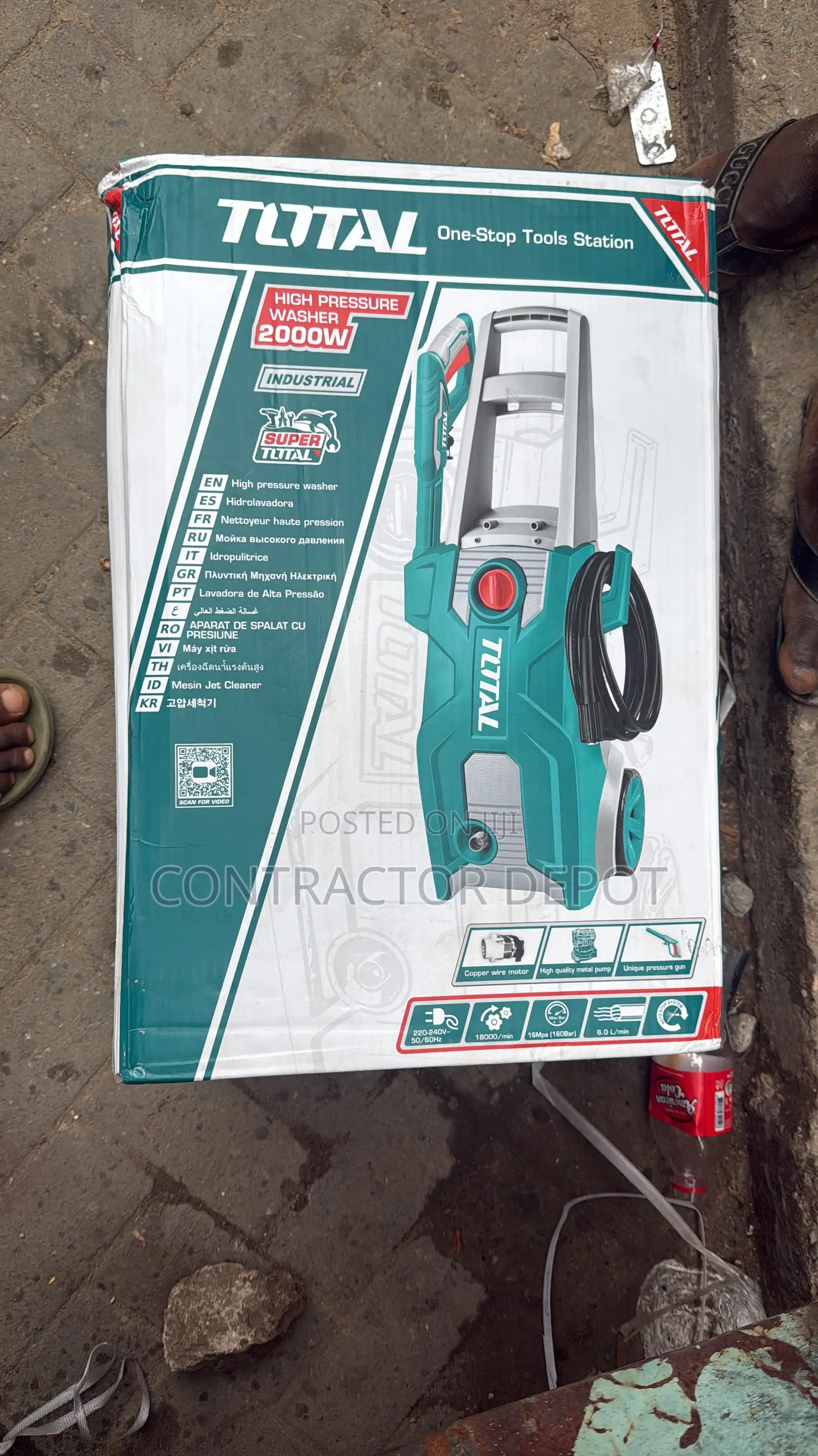 TOTAL Industrial High Pressure Washer 2000W