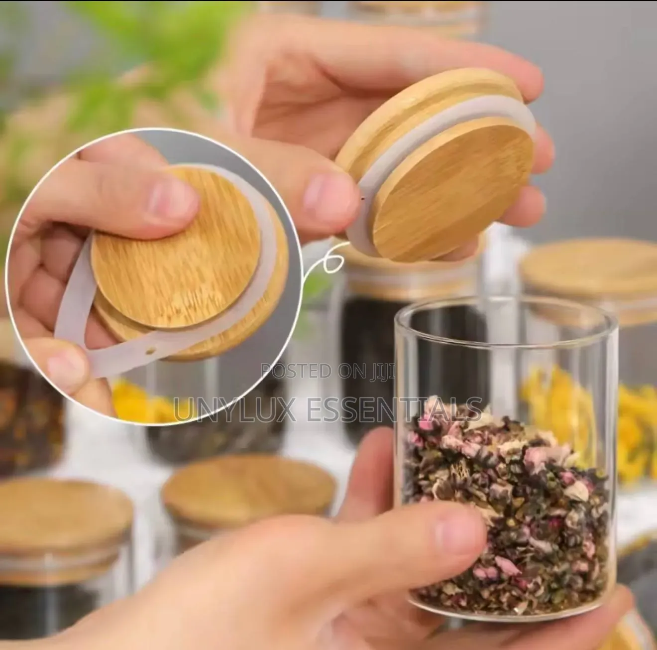 12Pcs Glass Spice Jars With Bamboo Lid