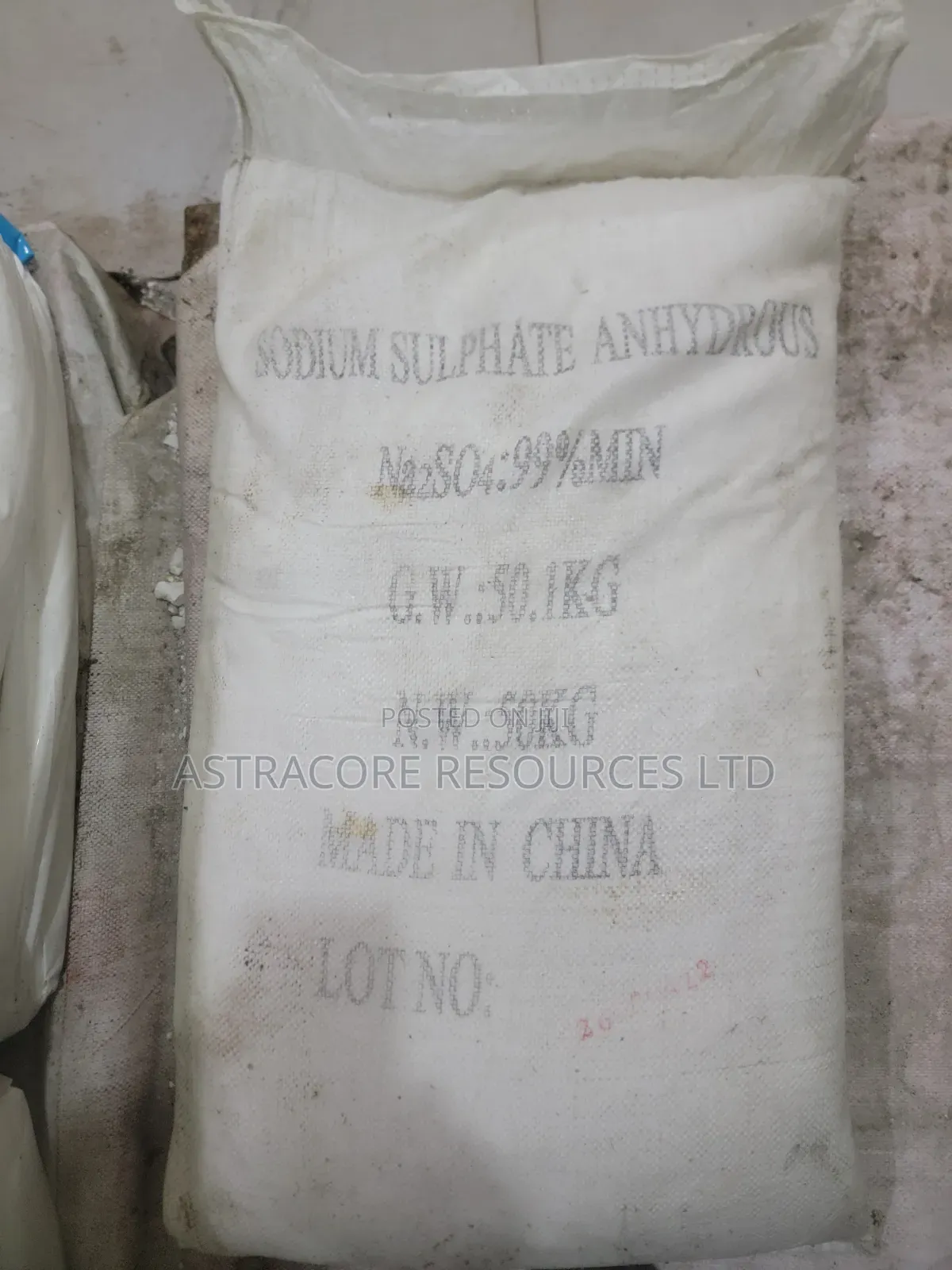 Sodium Sulphate (Na2SO4) – 99% Min | 50kg Bag