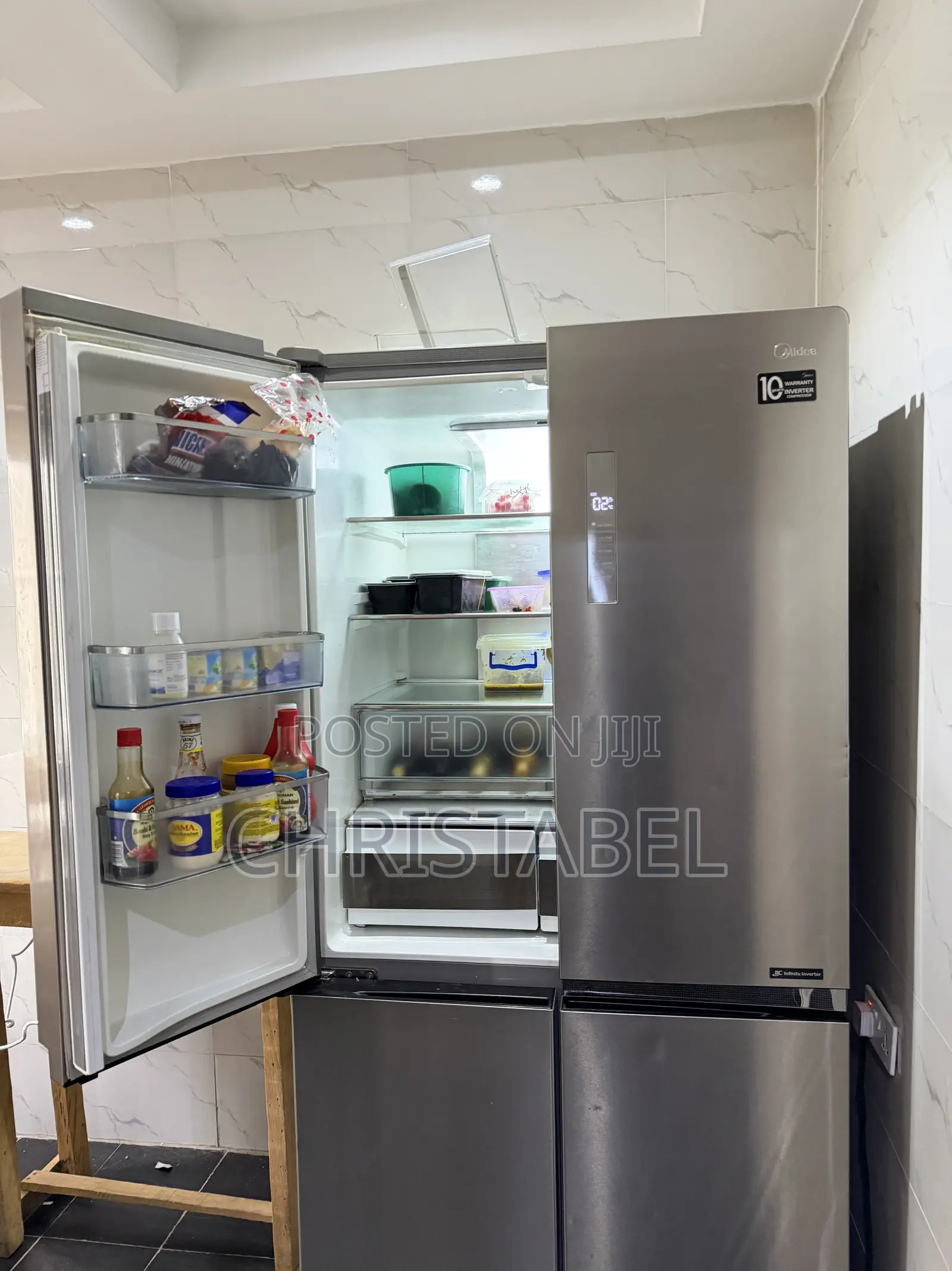 Midea Double Door Refrigerator and Freezer