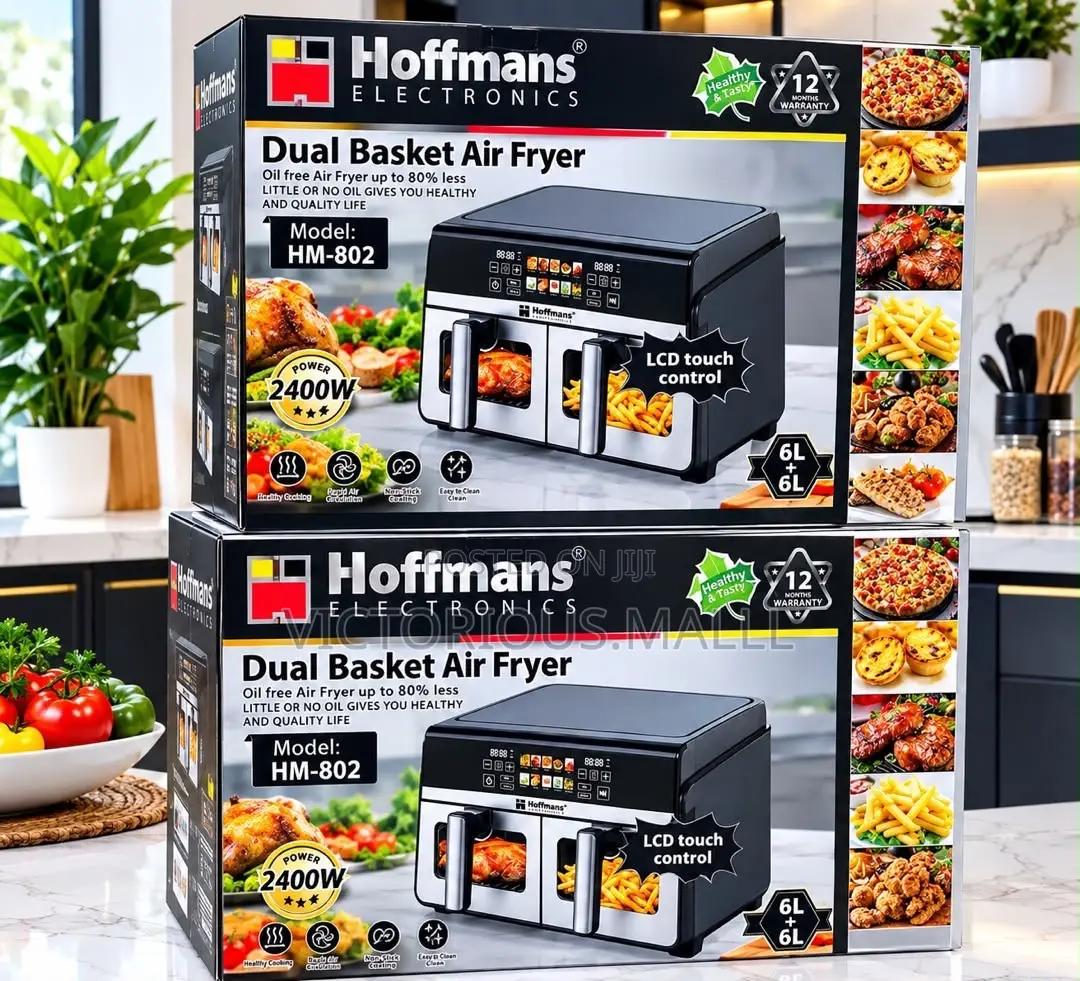 12liters Hoffman Air Fryer Model : 802 Dual Basket Air Fryer