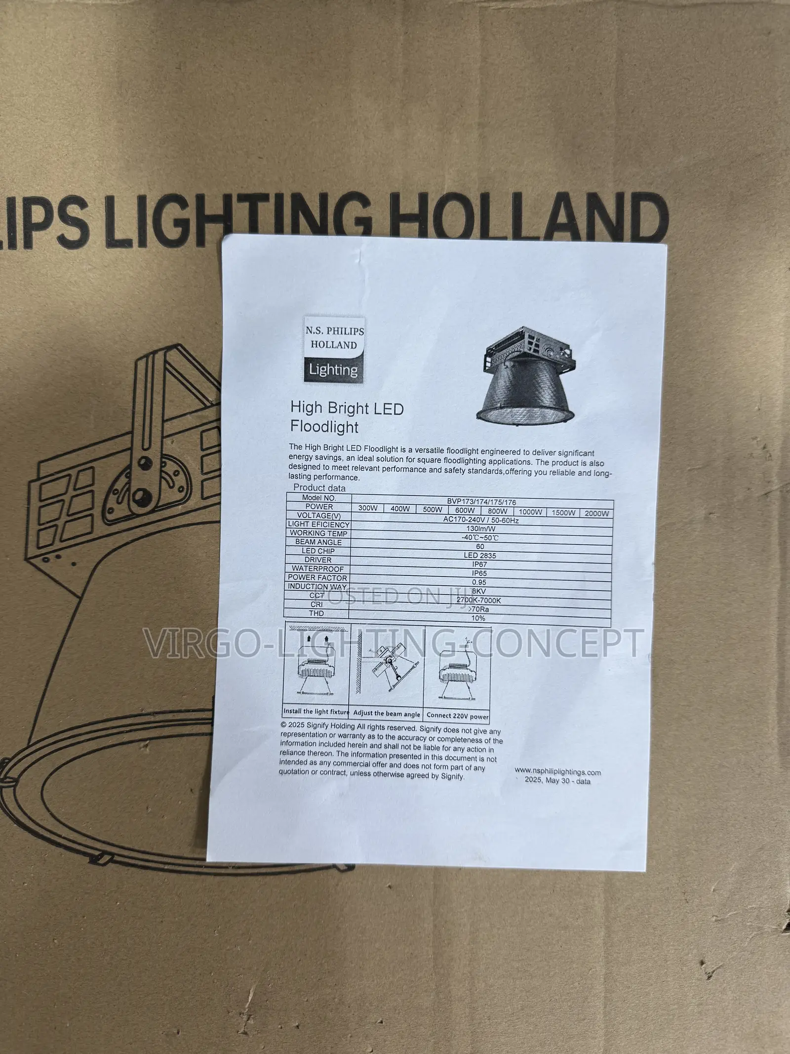 1000w High-Power Industrial LED High Bay Light / Floodlight