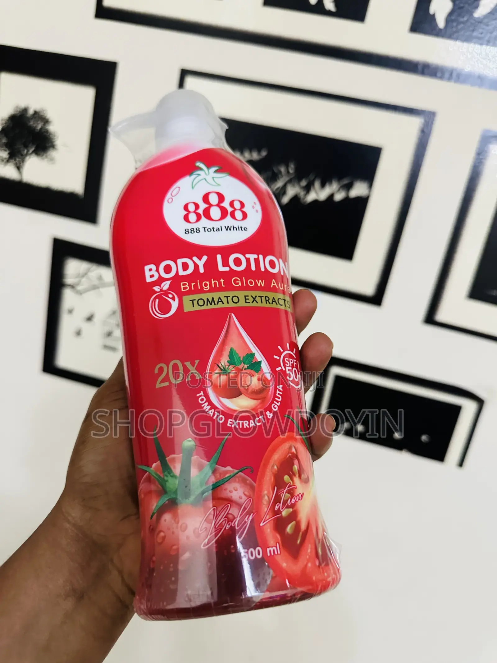 888 888 Total White BODY LOTION Bright Glow Aur TOMATO EXTRACTS