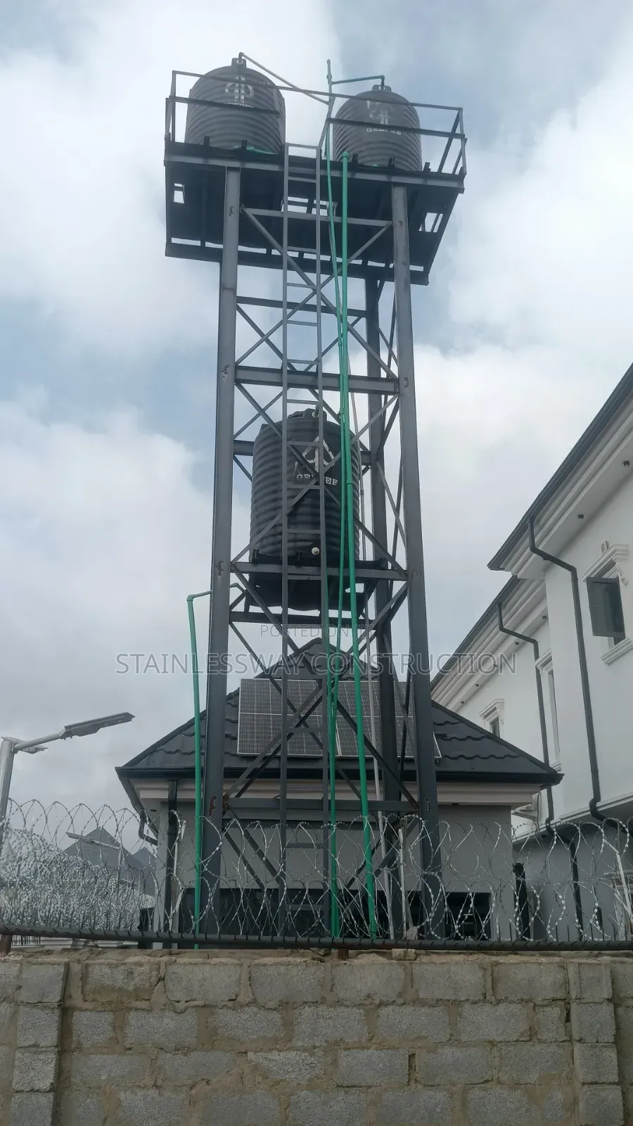 Heavy Steel Water Tank Tower