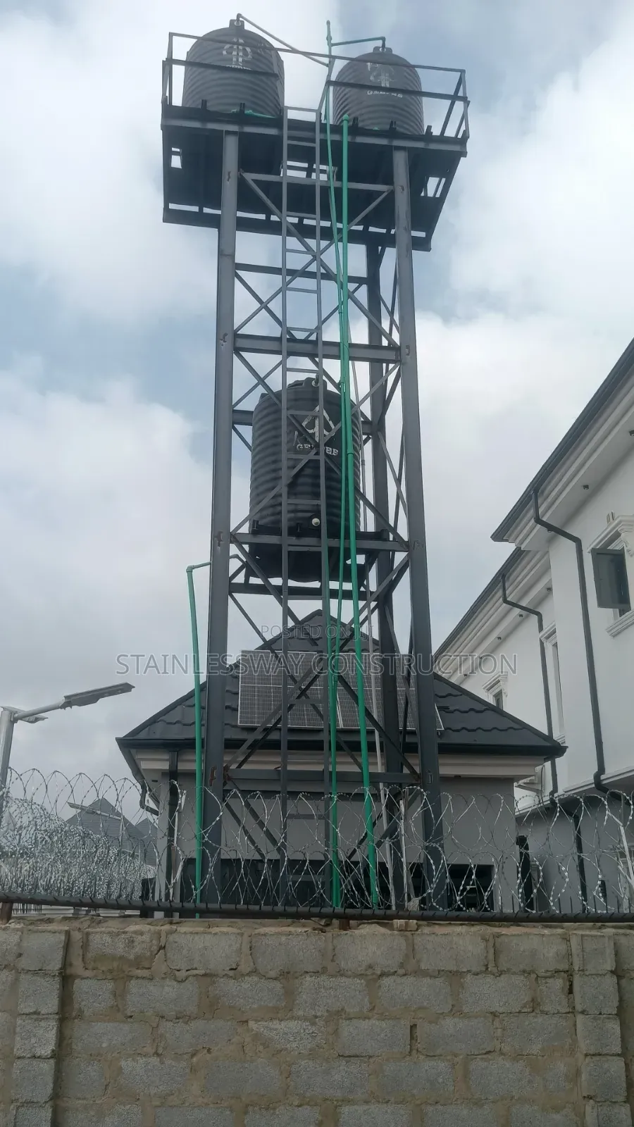 Heavy Steel Water Tank Tower