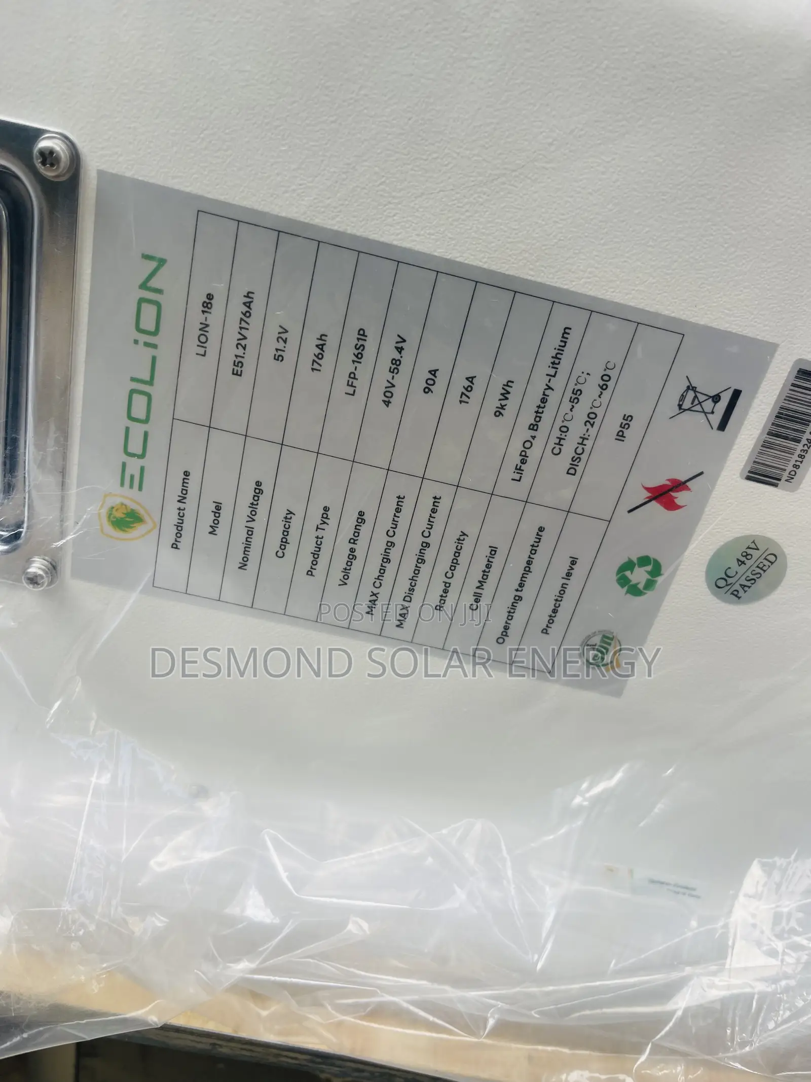 9kwh 51.2v Ecolion Lithium Batteries Is Available With Discount Price