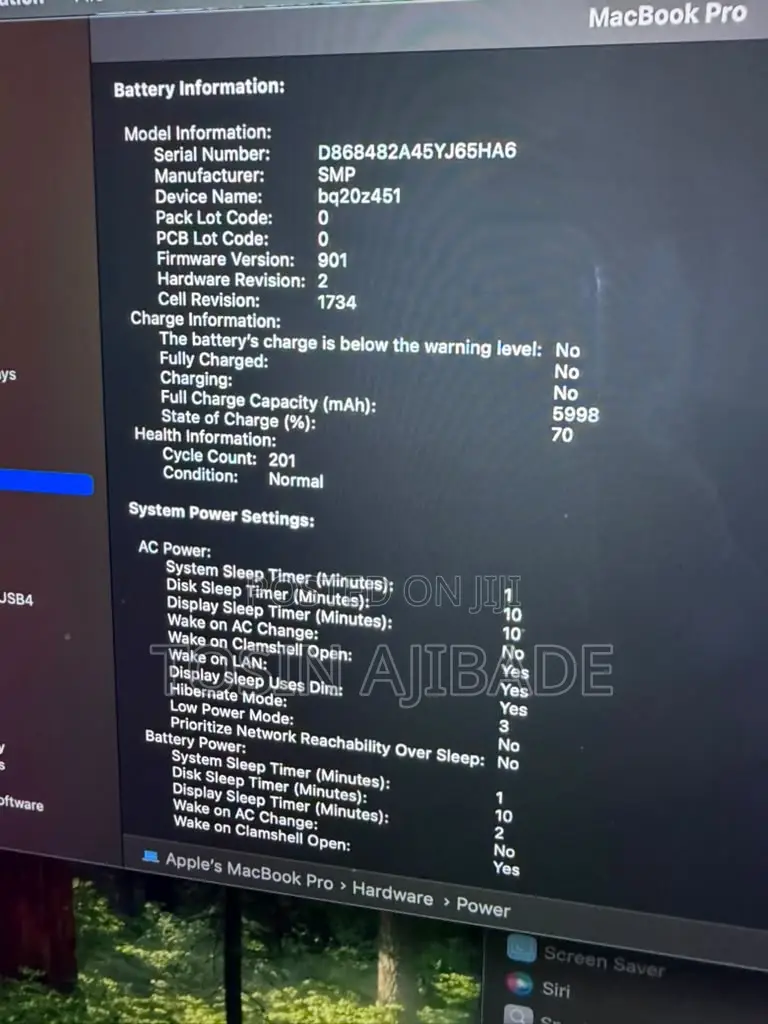 Laptop Apple MacBook Pro 2018 16GB Intel Core i7 SSD 512GB