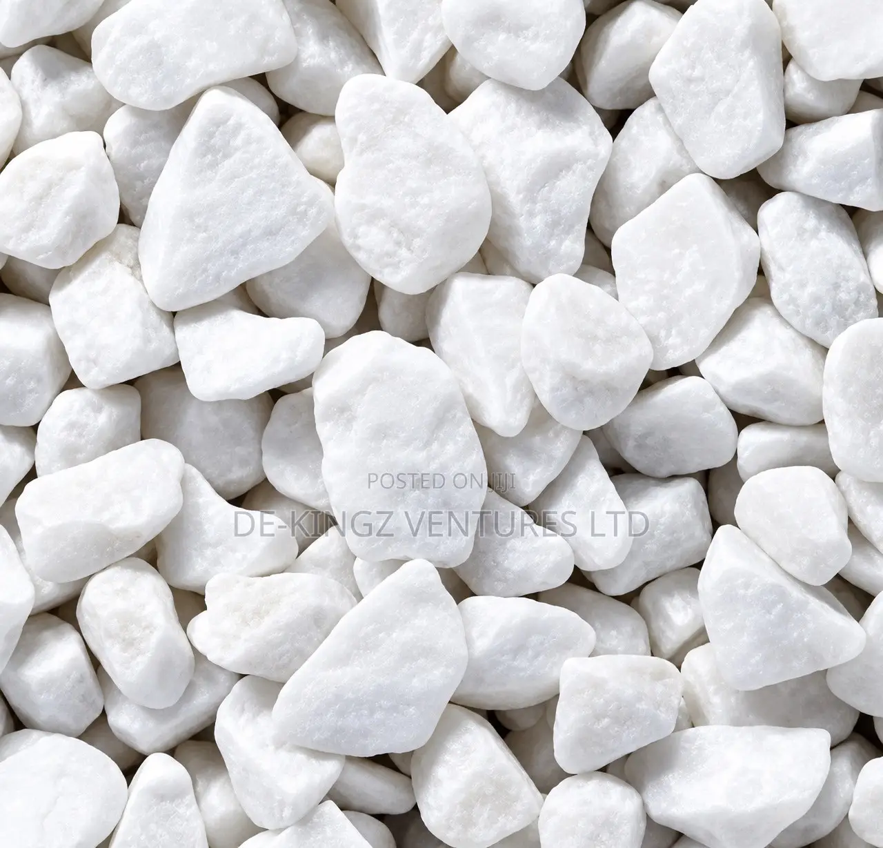 15kg Bag of White Stone for Decorating Spaces