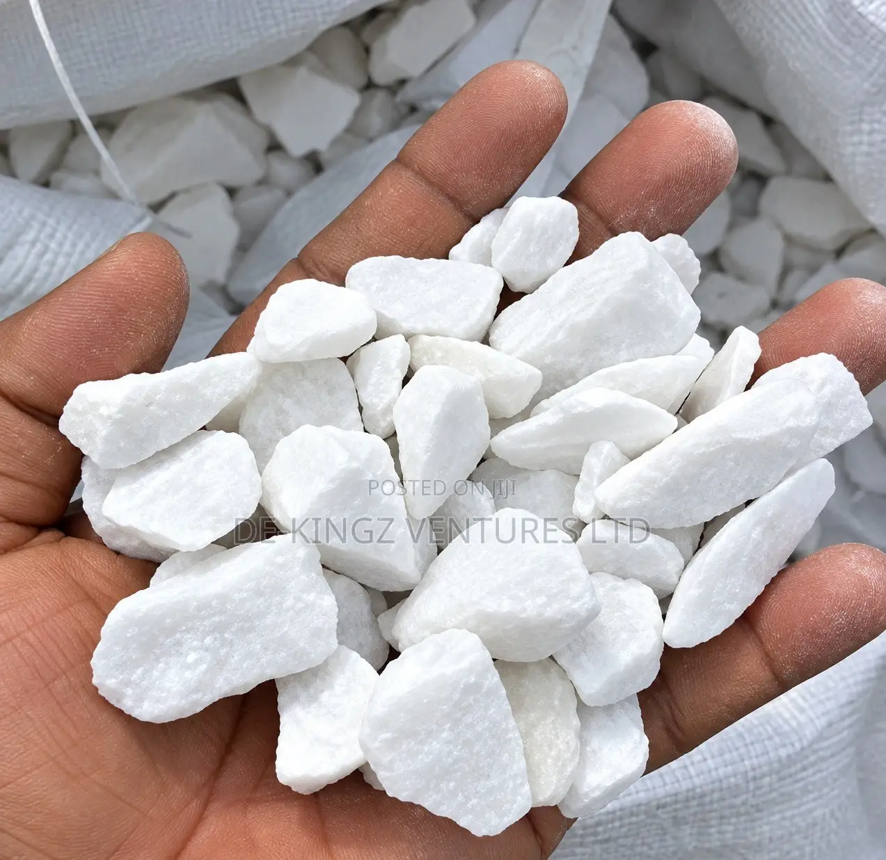 15 Kilos or Kg of White Chippings Stones for Decoration
