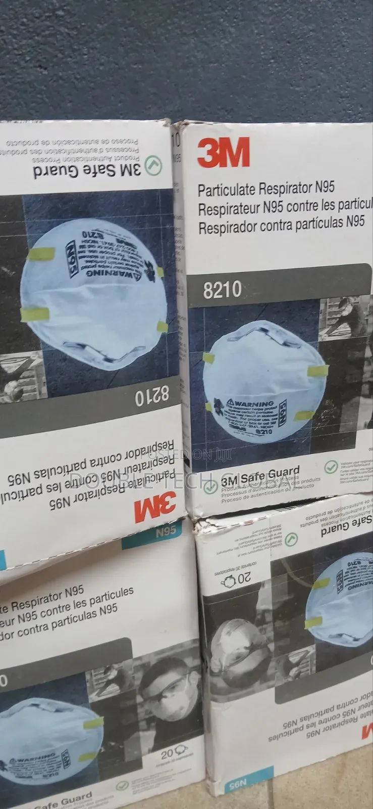 Original Nose Mask 3M 8210 N95 Respirator Face Mask - 20pcs Box -