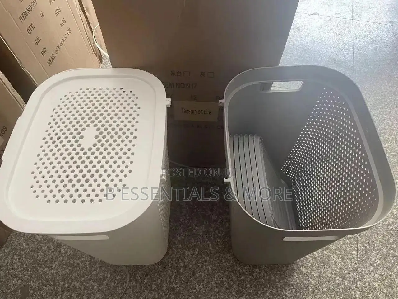Elegant Plastic Laundry Basket With Wheels Lip