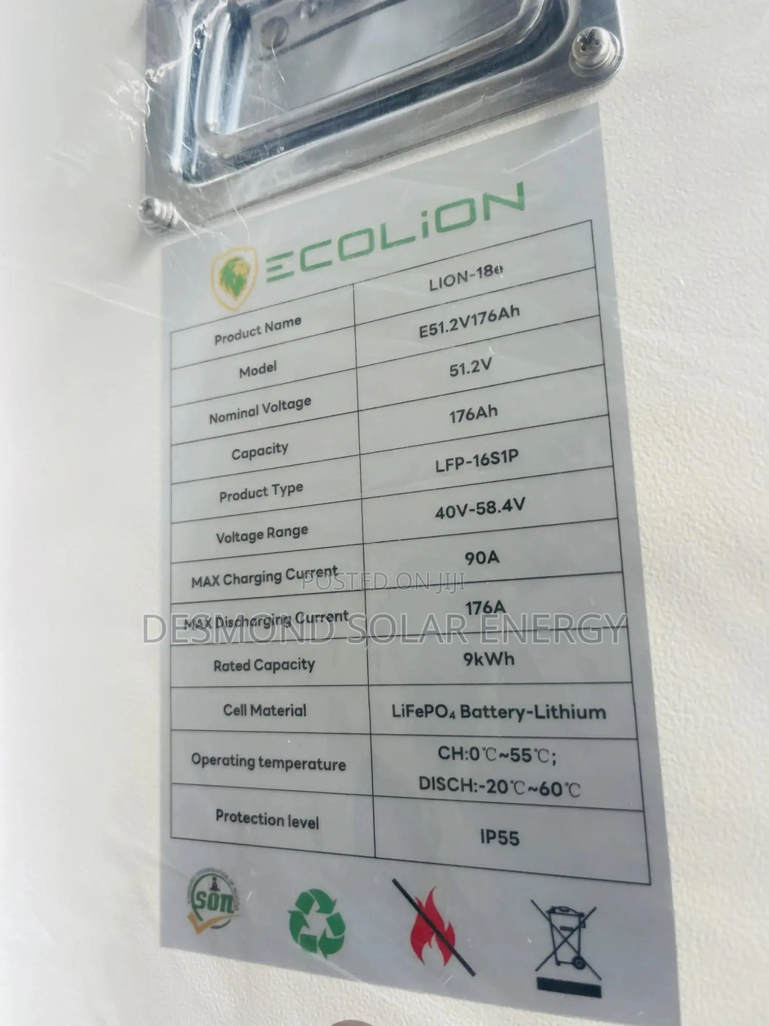 9kwh 51.2v Ecolion Solar Lithium Ion Batteries Are Now