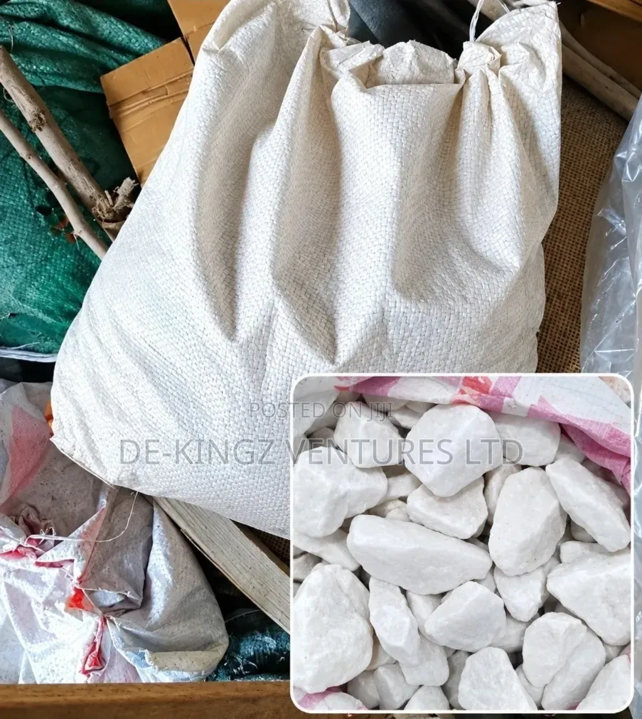 15kg Bag of White Stone for Decorating Spaces