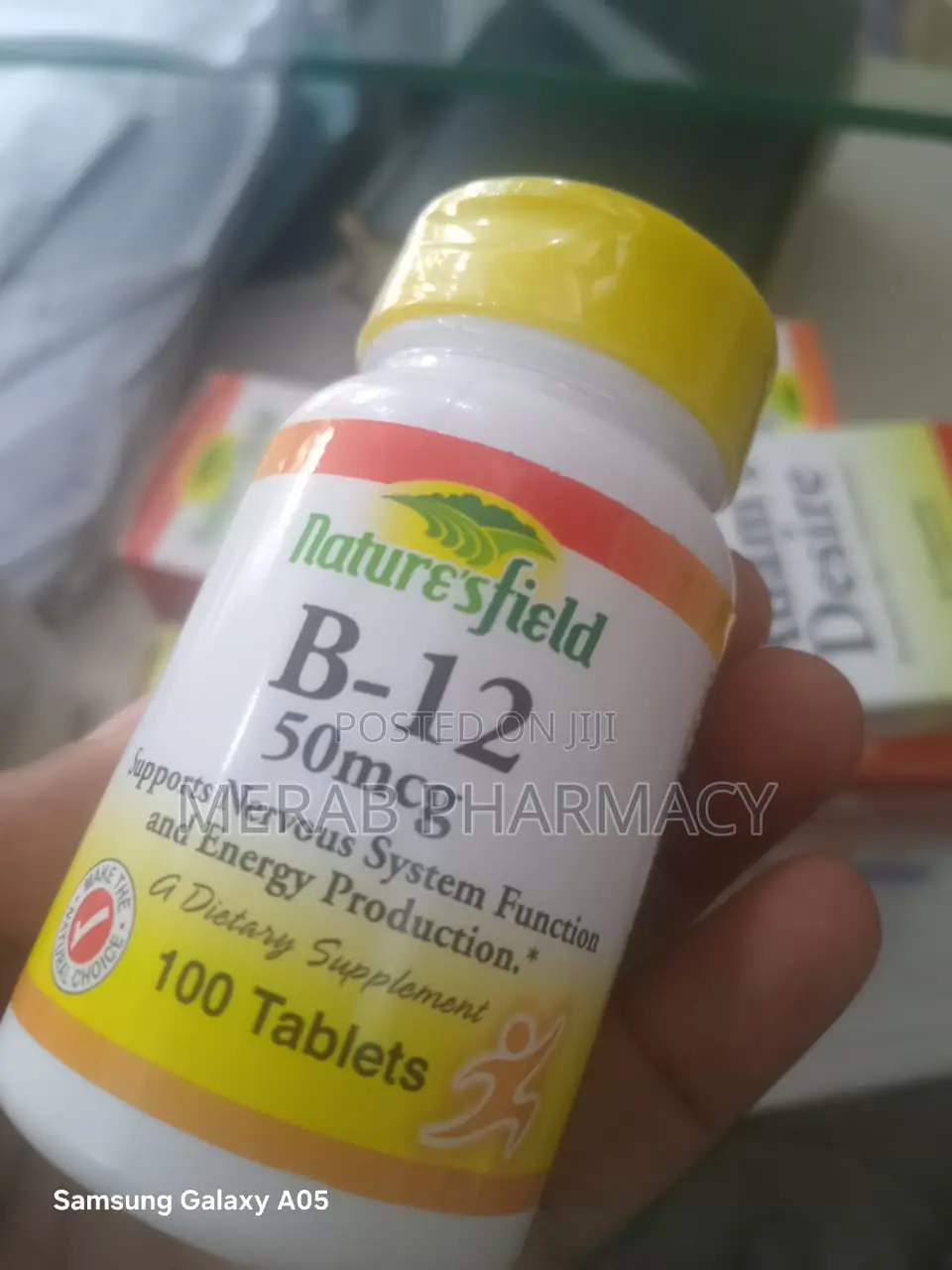 Nature's Field Vitamin B-12 50mcg, 100 Tablets