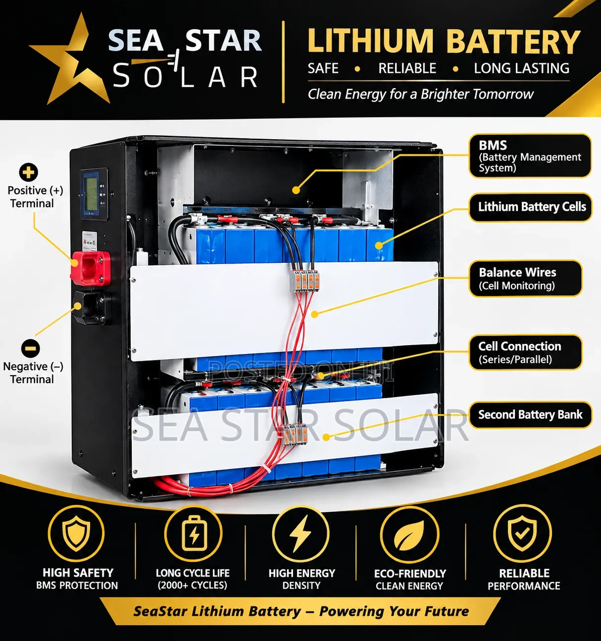 5kwh 24v SeaStar Lithium Battery