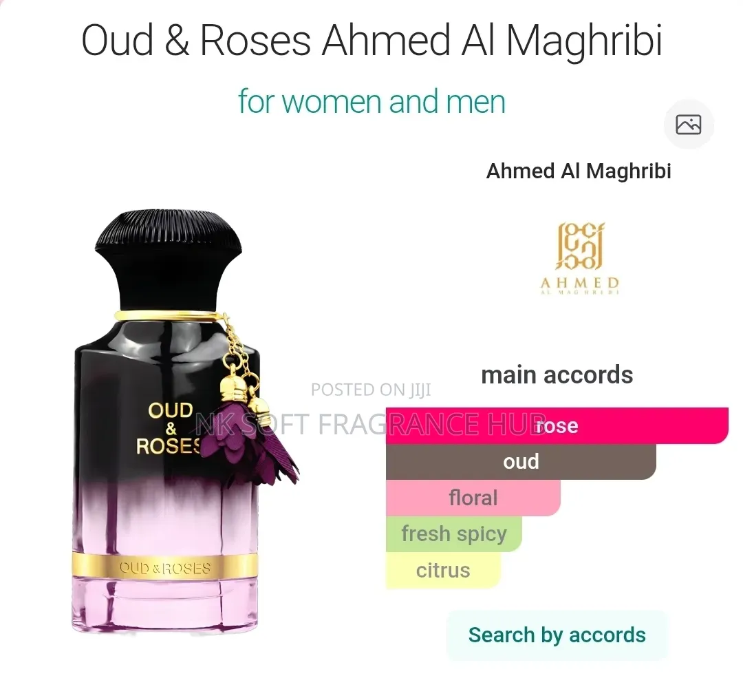 Oud Roses Perfume 60ml by Ahmed Al Maghribi