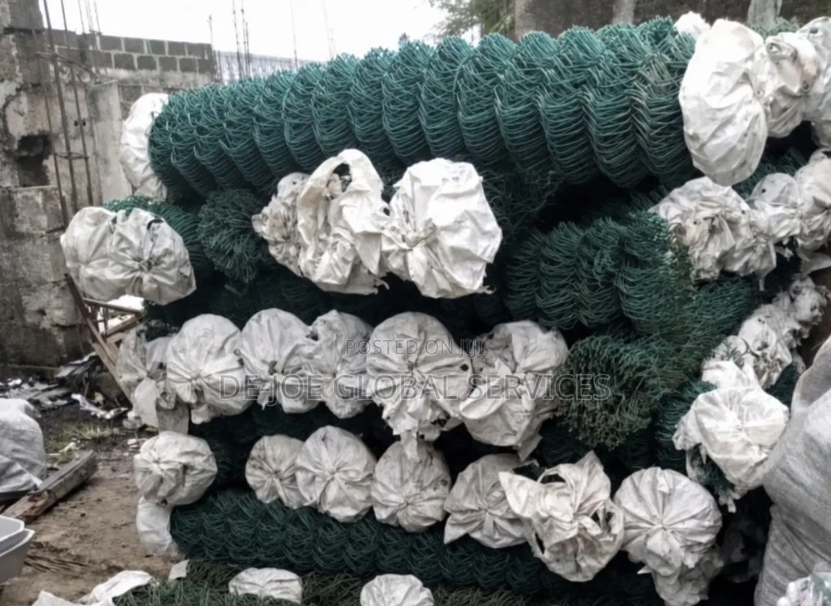 PVC Coated Chain Link Fence Wire Mesh — Green, Heavy Duty 8ft X 6mtrs