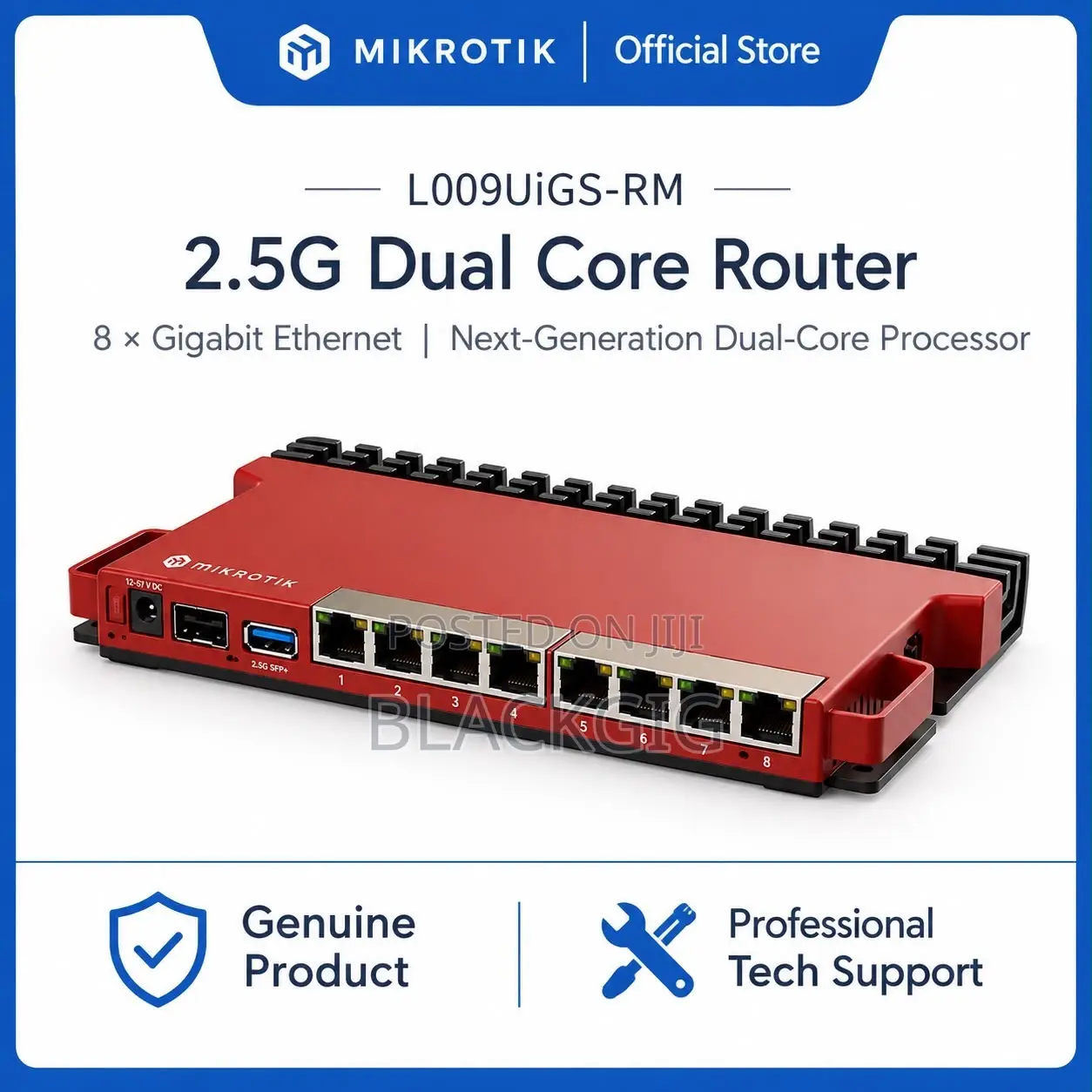 Mikrotik L009UiGS-Rm Upgraded ROS Gigabit Enterprise VPN Router