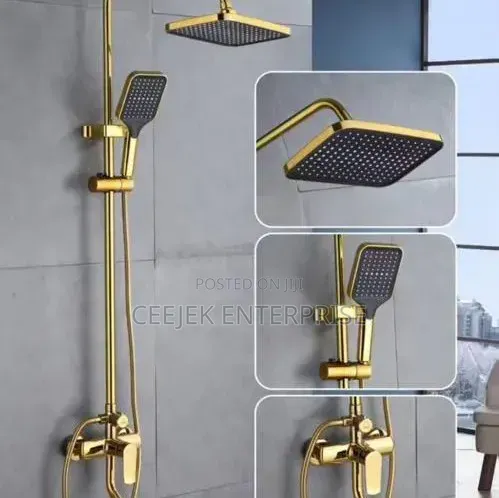 High Quality Gold Standing Shower