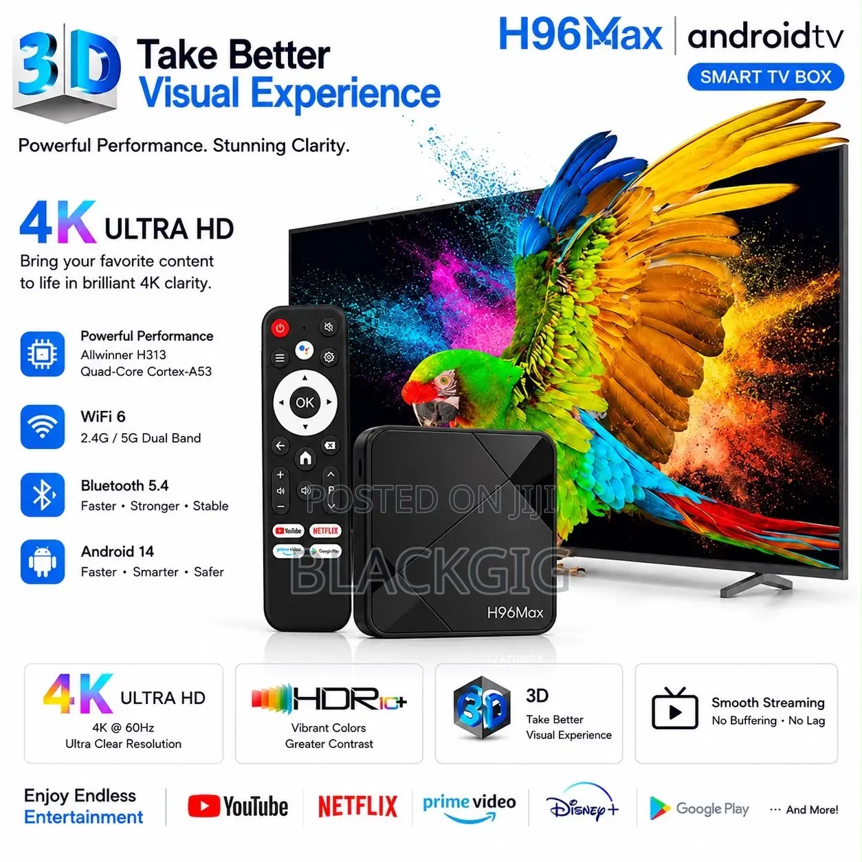 TV Box S Wifi Android Tvbox Smart HDR Netflix Youtube 2gb/16gb