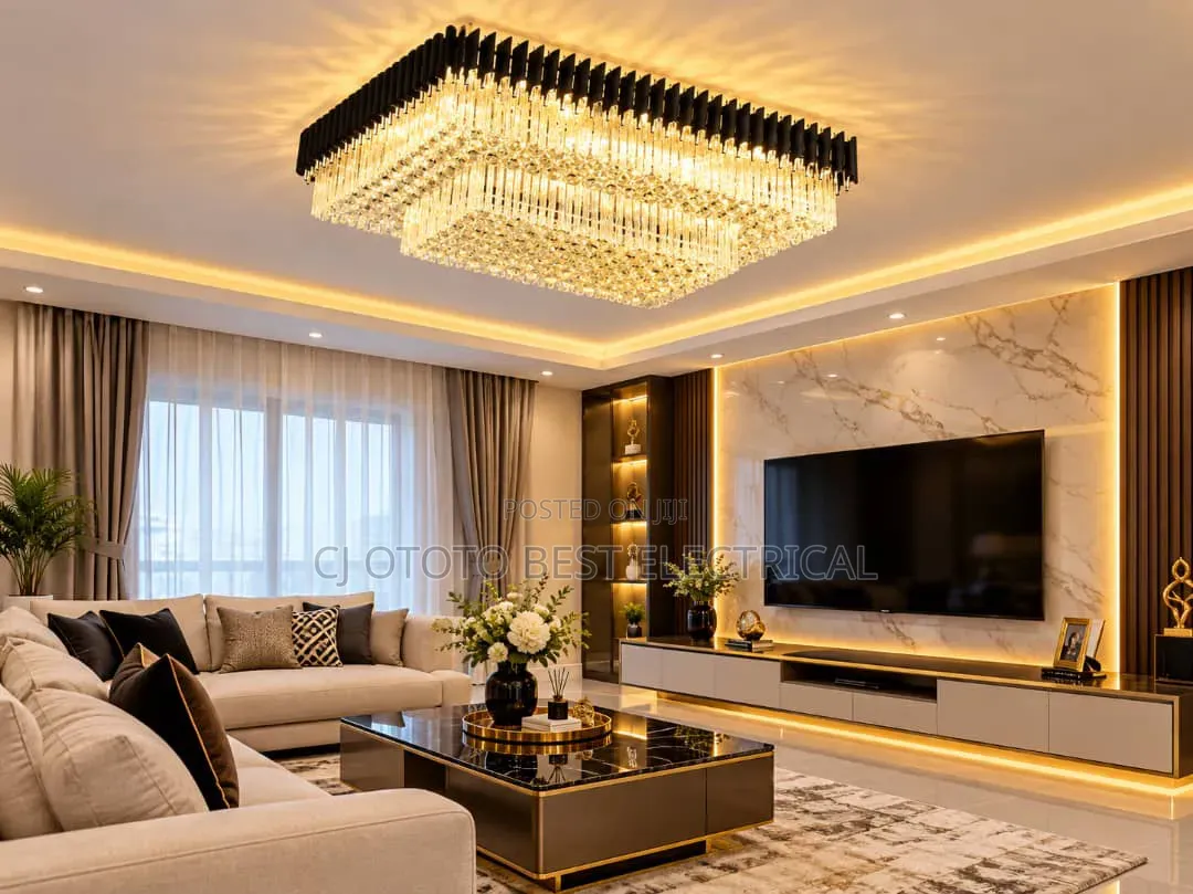Long Crystal Luxury Chandelier Light for Your Sitting Room