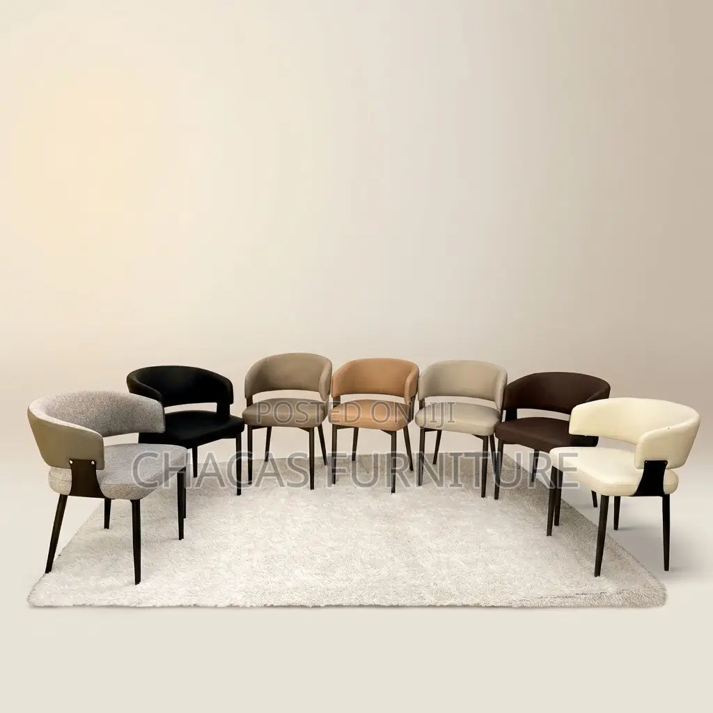 Modern Upholstered Dining Chair – Available in Grey Brown