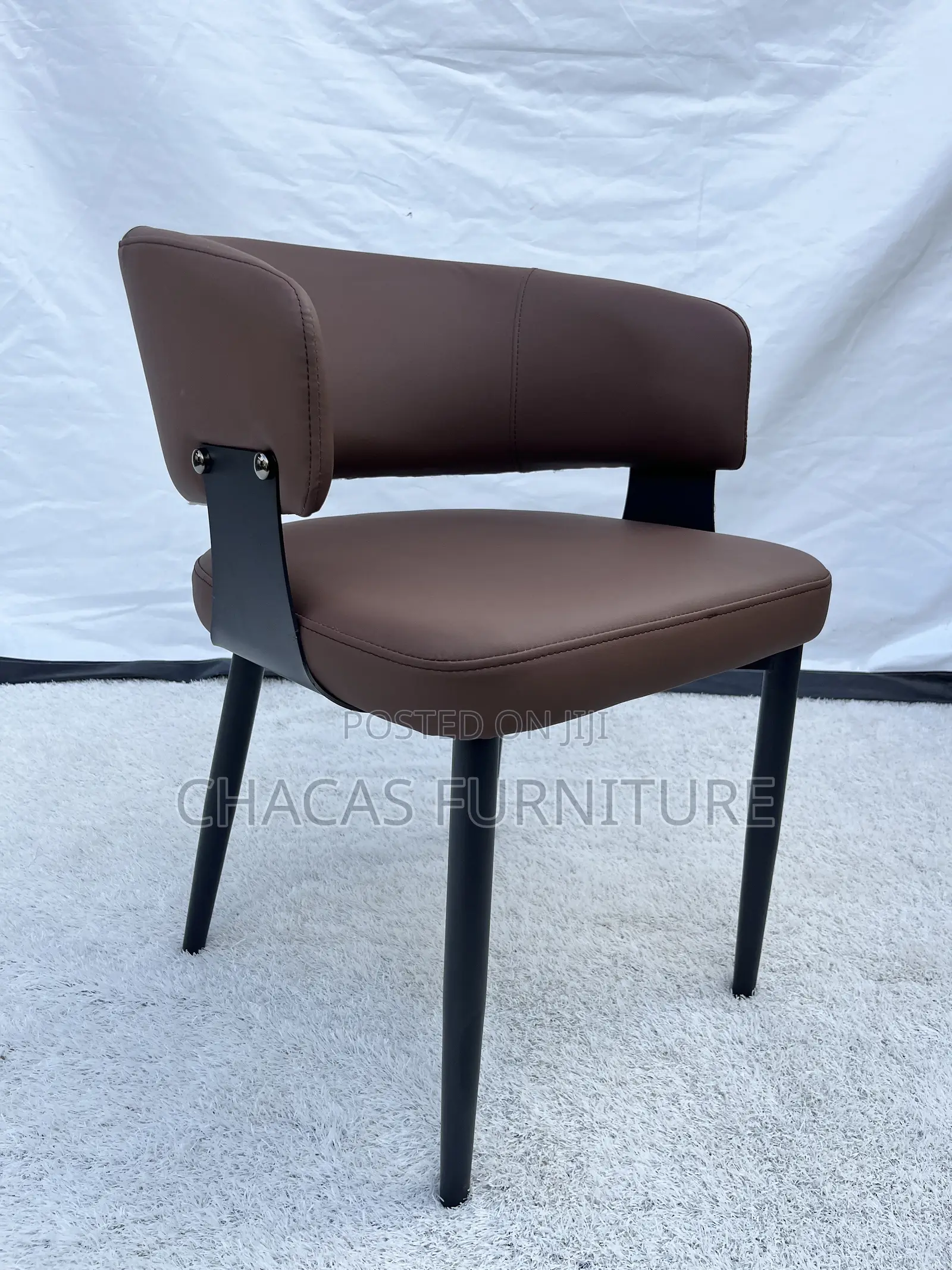 Modern Upholstered Dining Chair – Available in Grey Brown
