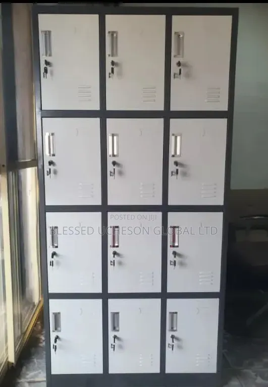 Heavy Duty 12-Door Metal Locker Cabinet