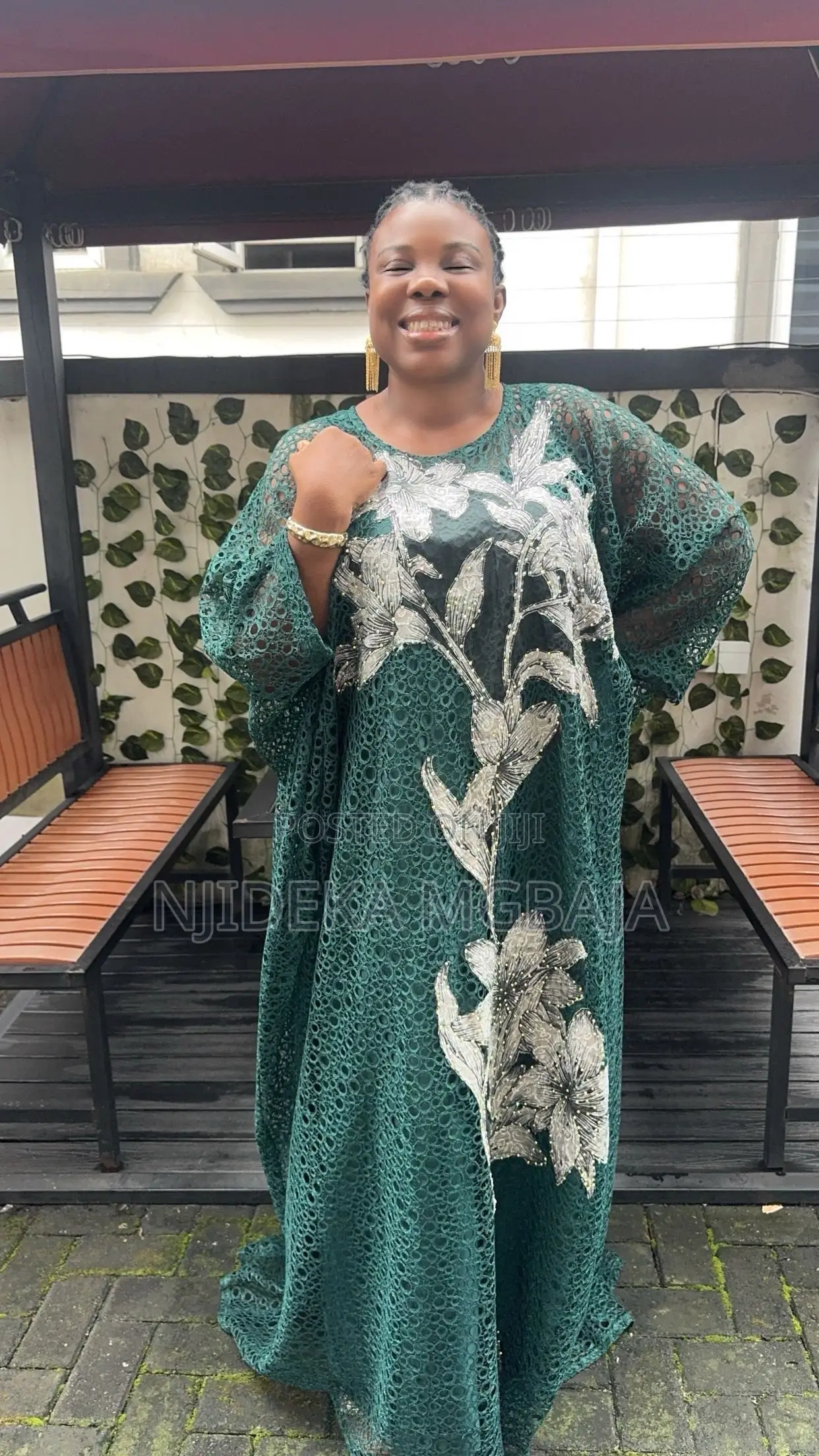 Stunning Green Lace With Floral Lace Maxi Dress – RTWbyJide