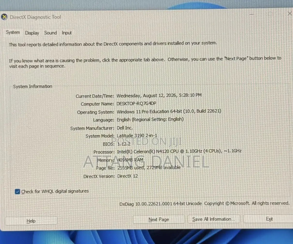 Laptop Dell Latitude 3190 2-in-1 4GB Intel Celeron eMMC 60GB