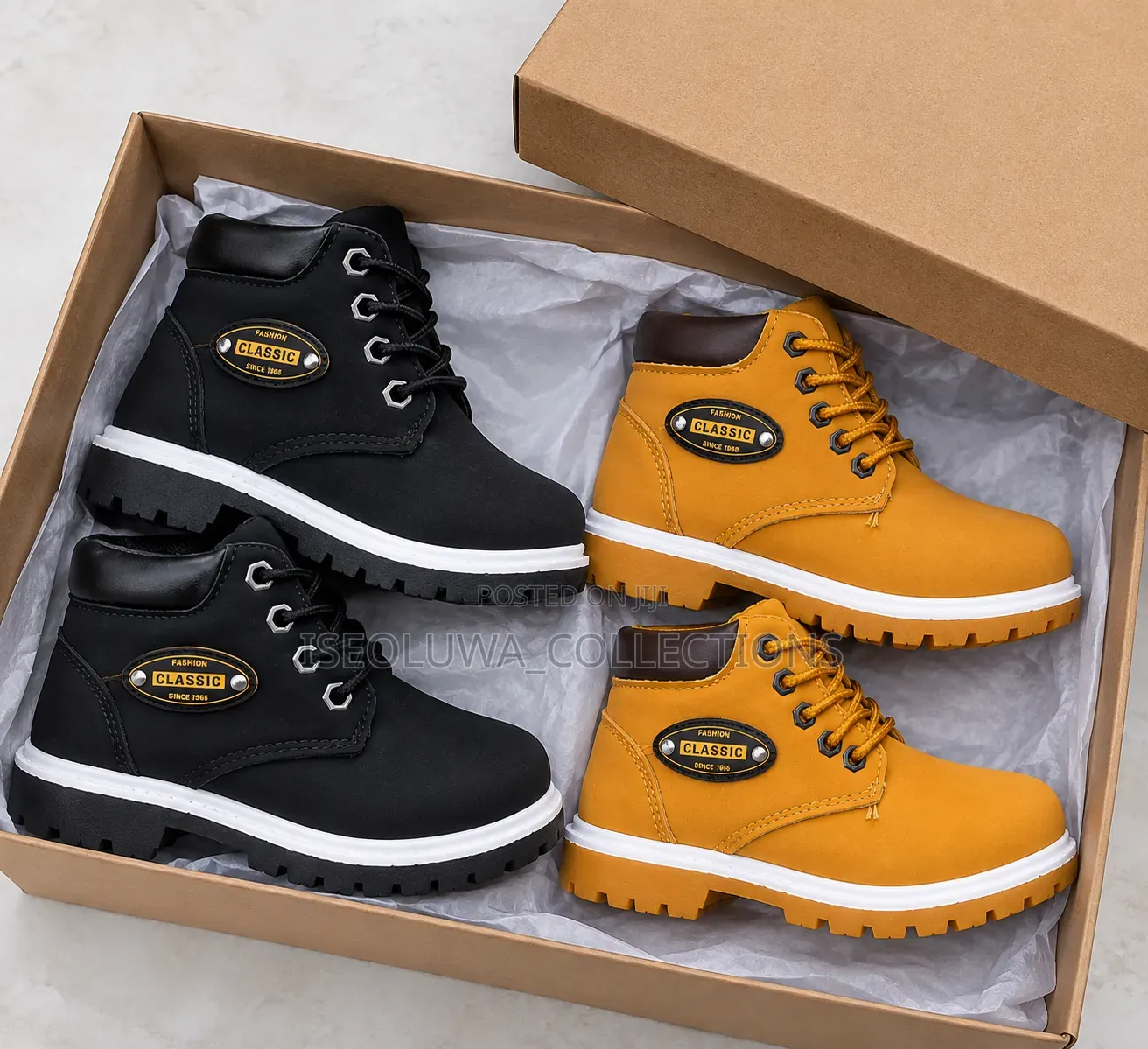 Children's Classic Work Boots – Comfortable Lace-Up Ankle Boots